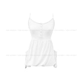 Moff Button Two-Way Sleeveless T-shirt