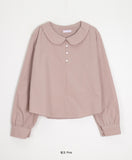 Mecon Round Collar Button Blouse