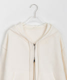 Kirenno Crop Two-Way Knit Hood Zip-Up