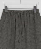 [BAONHAUS] Entol Summer Check Unbalanced Frill Midi Skirt