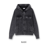 Demon Washing Knit Hood Jacket