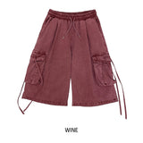 Side rope pig Bermuda cargo pants