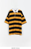 [unisex] Comp Stripe Collar Over Short Sleeve Tee