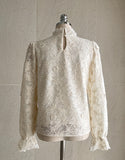 Dia frill lace brushed blouse