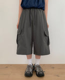 Teles Nylon Banding Cargo Bermuda Pants