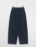 Moite basic color wide cotton pants