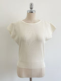 Niel Round Neck Cap Sleeve Short Sleeve Knit