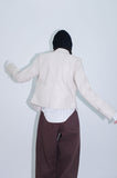 neck button rider jacket