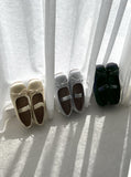 Sharon balletcore ribbon satin flat shoes