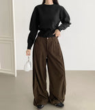 Basic Mid Season Semi Crop Knit