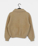 Lawson Flap Pocket Angora Fur Collar Zip-up
