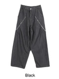 Cabello cutting line denim pants