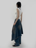 Rimsha Denim Wrap Skirt