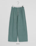 Corenti Banding Ribbed Brushed Wide Pants