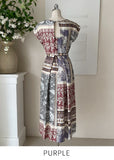 Onday Ethnic Patterned Sleeveless One Piece (Belt set)