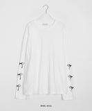 Cooing Ribbon Printing Long Sleeve Tee