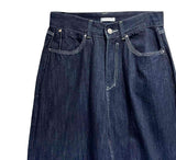 Coil wide raw denim pants