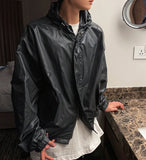 Color coated hooded jacket