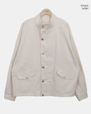 Henro High Neck Vintage Overfit Bomber Jacket