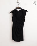 Cotyl Unfoot Wrap Shirring Draping Sleeveless