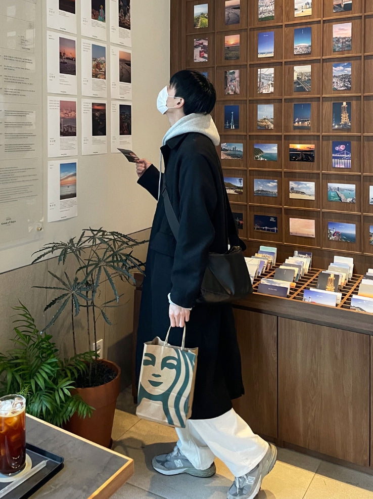 【COSYHARU】Roa Wool Single Mac Coat COSYHARU】Roa Wool Single Mac Coat