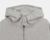 [Brushed Lining] Lao Fleece Two-Way Crop Adjust Hood Zip-Up