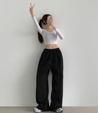 Wide Side Cut Two Way Jogger Banding Training Pants