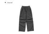 [A/M]Miran Nylon String Pintuck Wide Pants