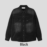 Fracture Western Brushed Denim Shirt