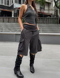 Lucy Stud Collar Halter Sleeveless