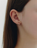 H Edition Silver Off-Drop Hoop Earrings