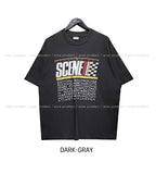 Sporty scene printing over short sleeve