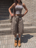 Fresh Pintuck Bermuda Pants