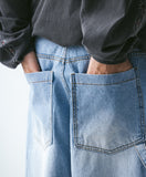 Double Knee Pocket Denim Half Pants