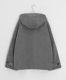 Hiel High Neck Hood Half Coat