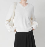 Classic Whole Garment V-Neck Knit