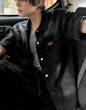 Patch Square Washing Denim Shirt