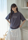 Cat's Heart Chain Embroidery Short Sleeve Tee