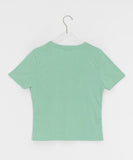 Kayari Color Basic Layered Crop Short Sleeve Tee