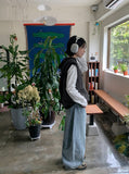 Deranki Stripe Over Hood Knit Vest