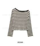 Pouch Multi Stripe One-Shoulder Long Sleeve
