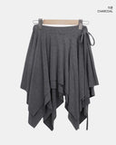 Arun Unbalanced Flare Layered Skirt