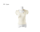 Riyoung Dot Short Sleeve Ribbon Puff T-shirt