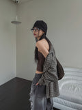 Pigment Snap Ribbed Halter Sleeveless