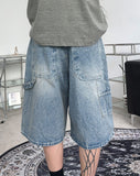 Caron Stone Carpenter Bermuda Denim Pants