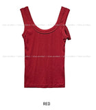 Amiri strap ribbed U-neck sleeveless