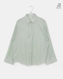 Tenon see-through check overfit long-sleeved shirt