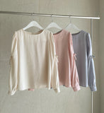 Lyle Ribbon Shirring Blouse