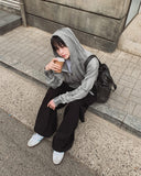 Luffy 23-embroidered wide sweatpants