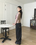 Turnage Brushed Ribbed Brush Fur Off Shoulder Tee